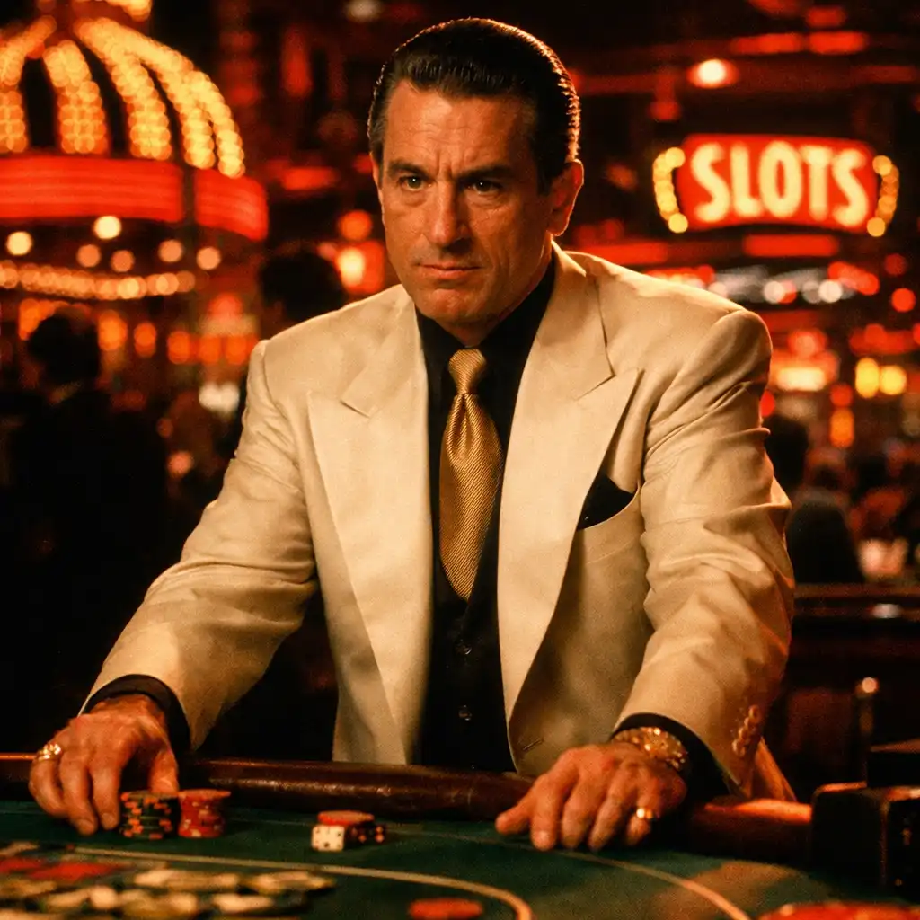 Sam 'Ace' Rothstein przy stole do gry w filmie Casino