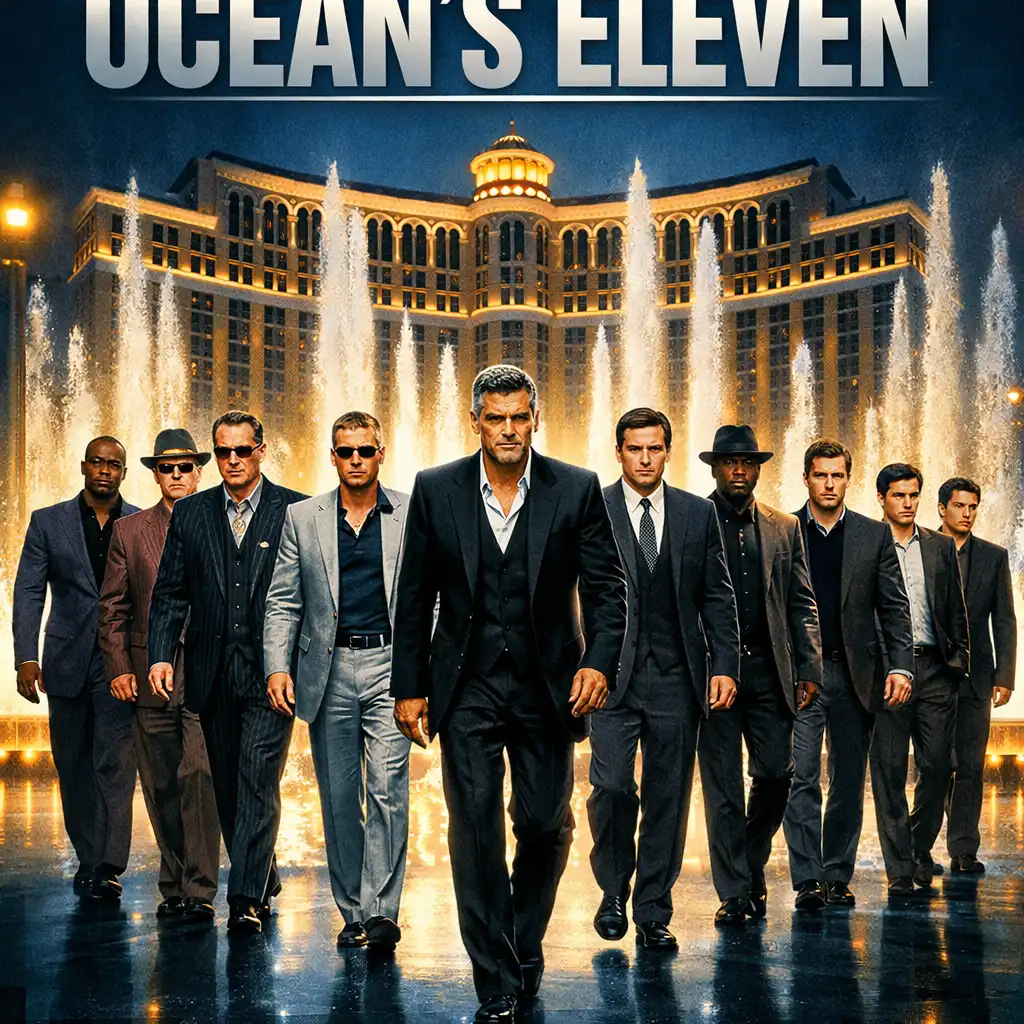 Plakat filmu Ocean's Eleven z 2001 roku