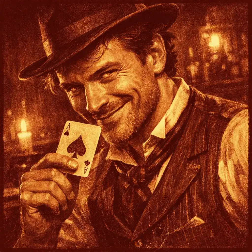 Portret oszusta i cwaniaka pokerowego
